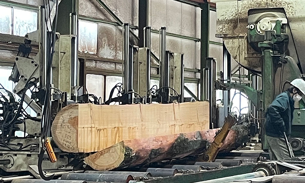 製材の様子
