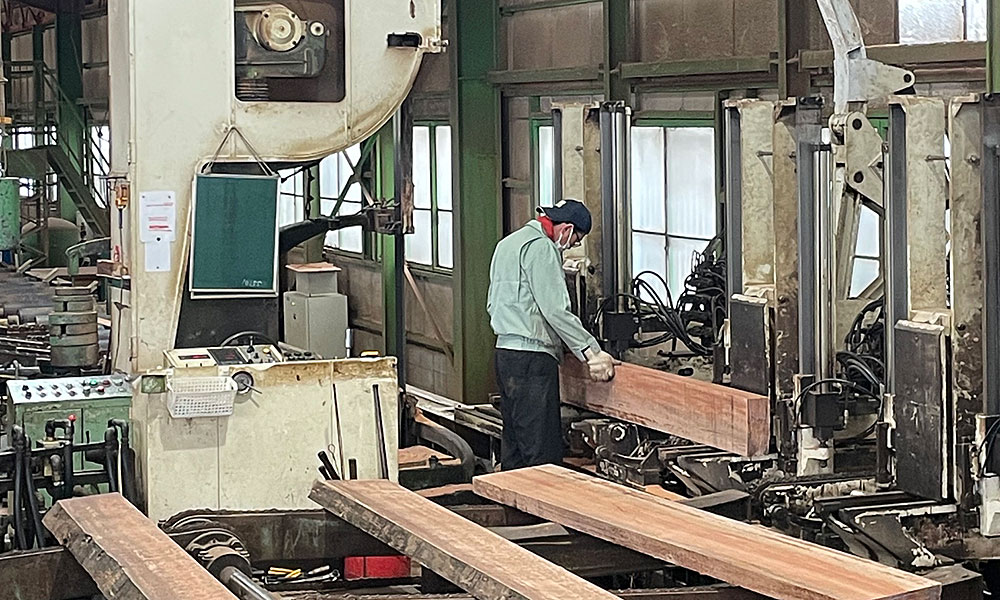 製材の様子