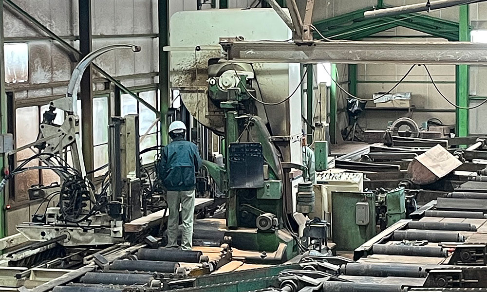 製材の様子